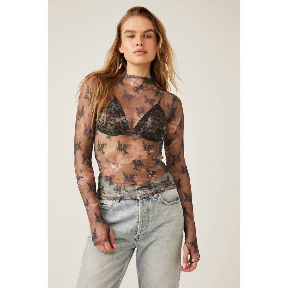 NEW FREE PEOPLE lady lux layering top in night sky